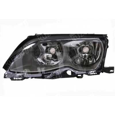 Передняя фара (левая) Темная, DJ Auto для BMW 3 (E46) 2001-2005 - фото