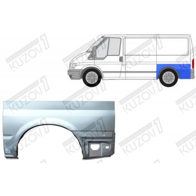 Крыло Заднее (левое) Klokkerholm для FORD TRANSIT 2000-2006 - фото