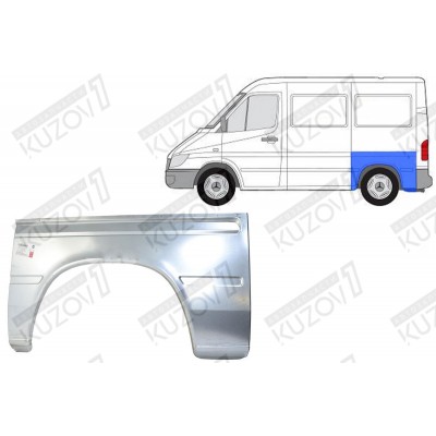 Крыло Заднее (левое) Короткая База, 66 См Potrykus для Mercedes Sprinter 2000-2006 - фото