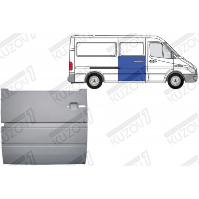 Дверь Боковая Раздвижная, До Стекла POTRYKUS для Mercedes Sprinter 1995-2000 - фото